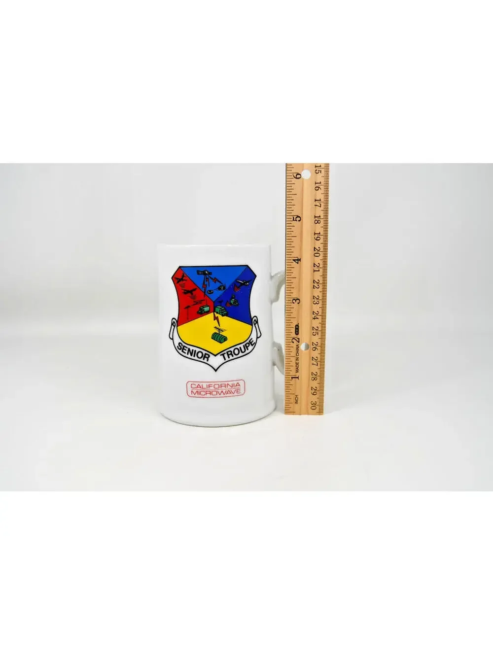Defense Contractor California Microwave Systems Senior Troupe Insignia Mug VTG